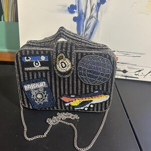 From India to you beaded travel clutch and crossbody bag